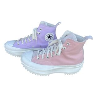 Converse Chuck Taylor Star Hike Hi-Top Platform Sneakers in Lavender and Blush